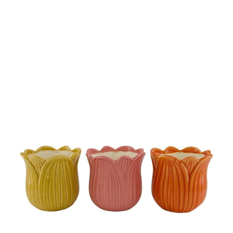 Blumentopf aus Keramik, 14x14x13cm, verschiedene Farben