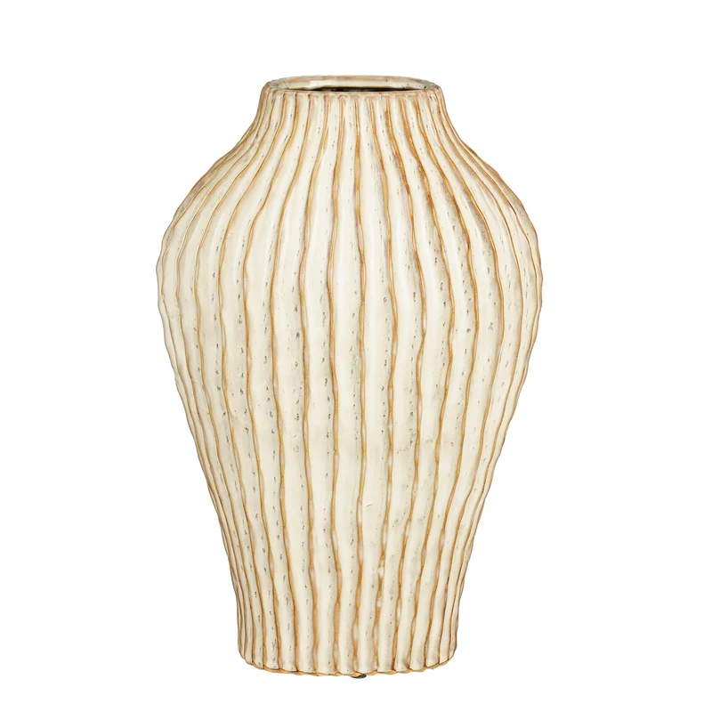 Timo Vase, cremeweiß - H45 x D28 cm