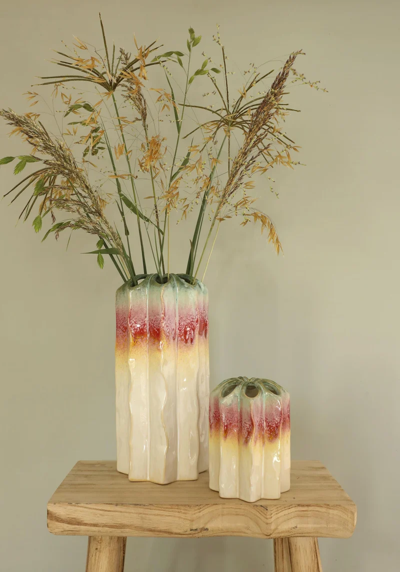 Rainbow Poppy Vase S L.10,5 x B.10,5 x H.15 cm