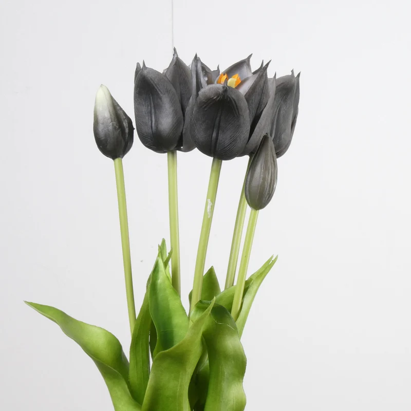 Real Touch Tulpenbund x5 L45cm Schwarz