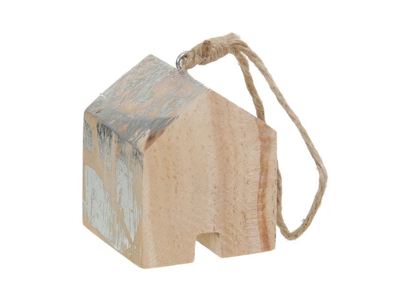 pb. 1 Holzhaus silber 5x5x6 cm