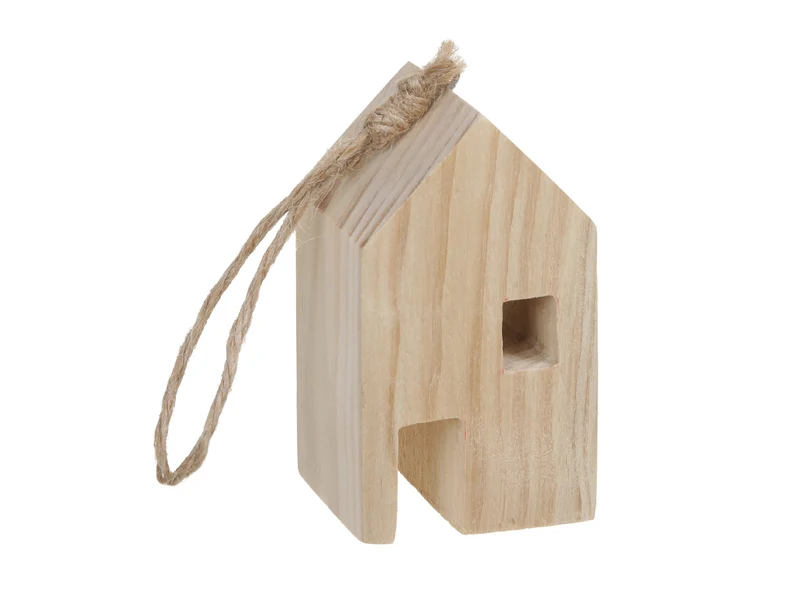 ca. 1 Holzhaus natur 5x5x10 cm