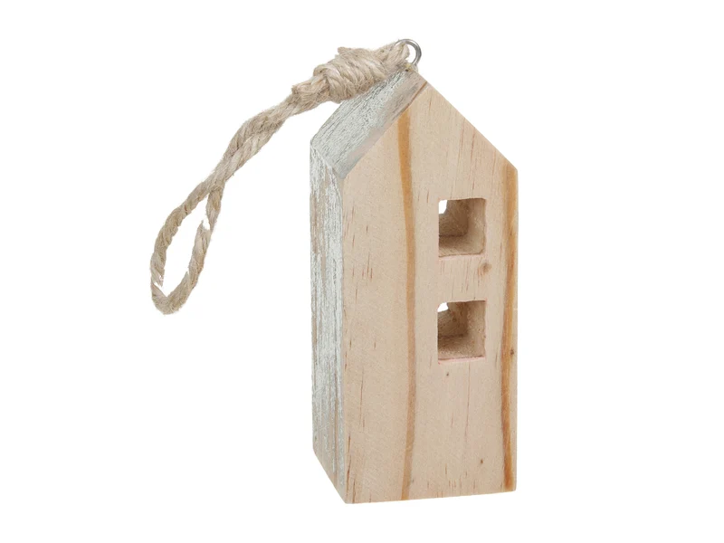 pb. 1 Holzhaus silber 5x5x12 cm
