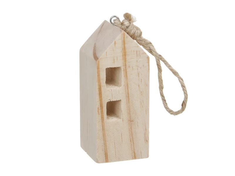 pb. 1 Holzhaus natur 5x5x12 cm