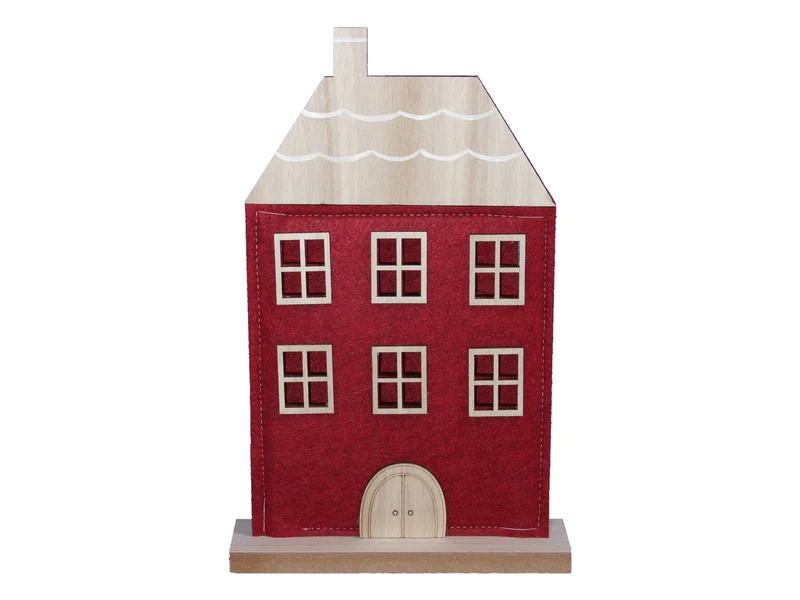 pb. 1 Filzhaus/stehend rot 24x38 cm