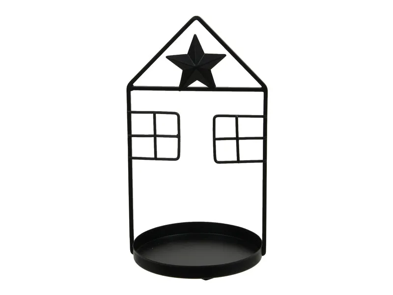 1 Stk. Metall-Hausdeko schwarz Ø 10x19 cm