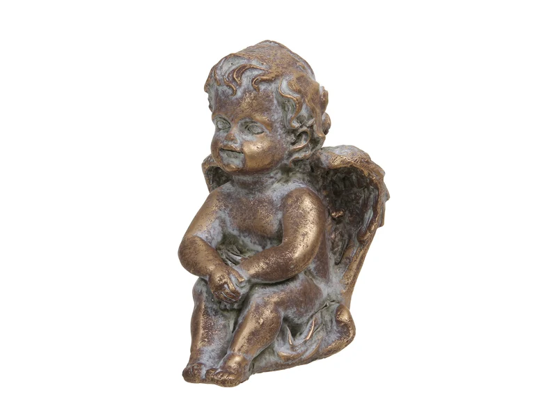 pc. 1 Zementengel gold 7x8,5x11 cm