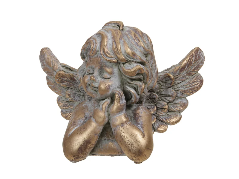 1 Stk. Zementengel gold 13,5 x 10 x 10 cm