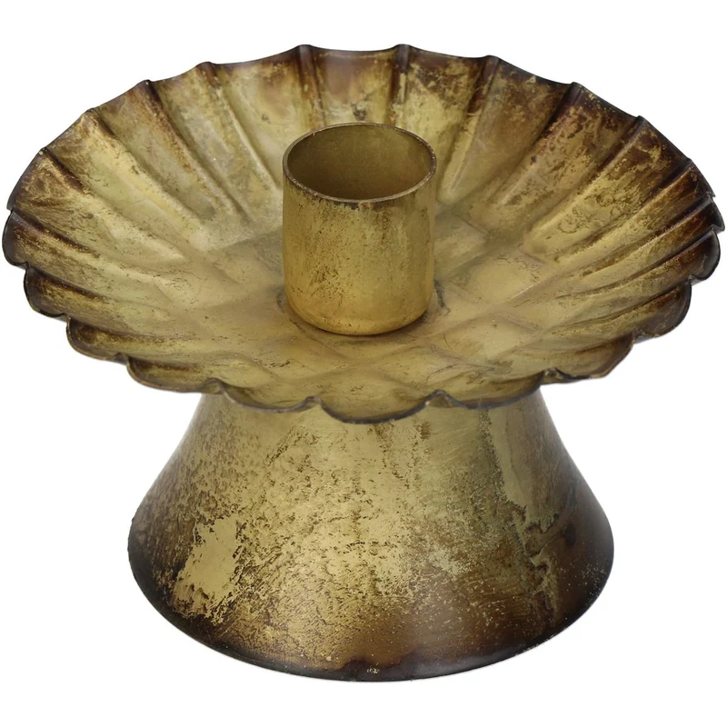 Kerzenständer aus Eisenbronze, 11x11x8cm