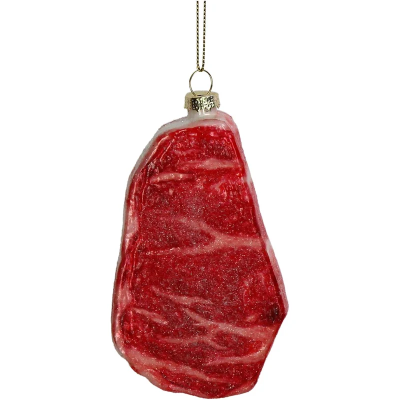 Ornament Fleischglas Rot 12cm