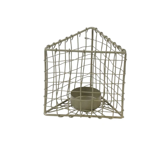 Teelichthalter Metall 10x9x9cm Gold