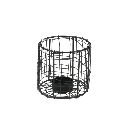 Teelichthalter Metall Ø9x9cm Schwarz