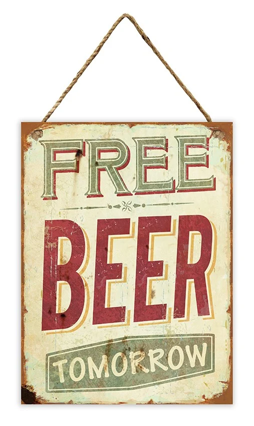 Wandhänger Mtl Free Beer 30x40cm