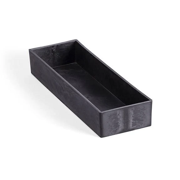 Tablett rechteckig grau 32x10,5x5cm