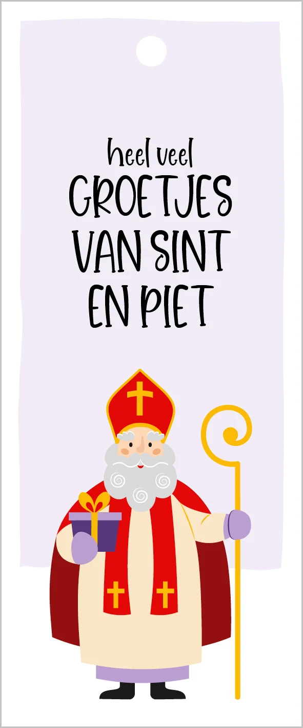 Packung mit 12 Geschenkkarten. Viele Grüße von Sinterklaas und Zwarte Piet.