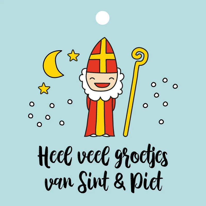 Packung mit 12 Geschenkkarten. Viele Grüße von Nikolaus & Knecht Ruprecht.