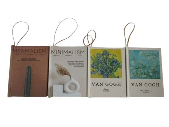 Bücherhänger 9,5x7cm Minimalismus/Van Gogh Mix