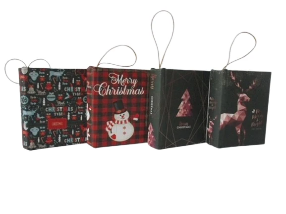 Bücher zum Aufhängen 9,5x7cm Weihnachts-Mix