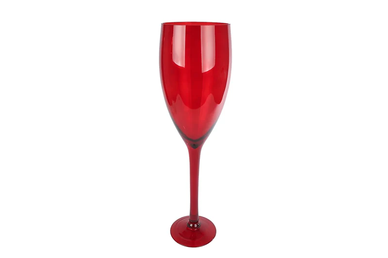 Weinglas "Big" XXL, rotes Glas, 18x18x60cm