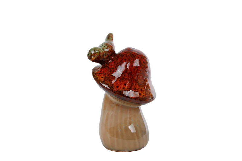 Skulptur Pilz 1x "Forest" S braun Keramik 6x6x11cm