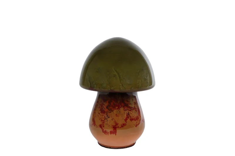 Skulptur "Mushroom" S mehrfarbig grün/rot Glas 9x9x14cm