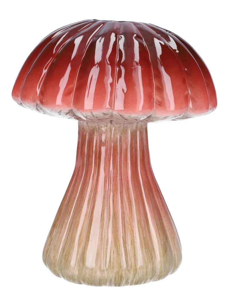 Vase Pilz Pilz mit Linien Rot D16 H20.3 cm Ker