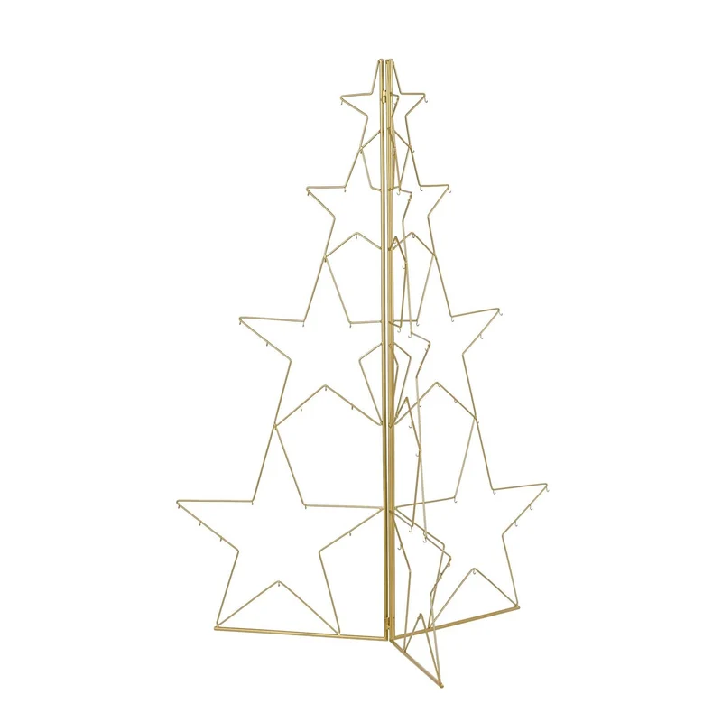 Weihnachtsbaumdekoration, faltbar, goldfarben - L92 x B92 x H118 cm