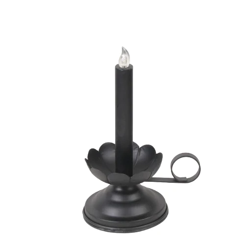 LED-Kerzenhalter Ø11x22cm Schwarz Matt
