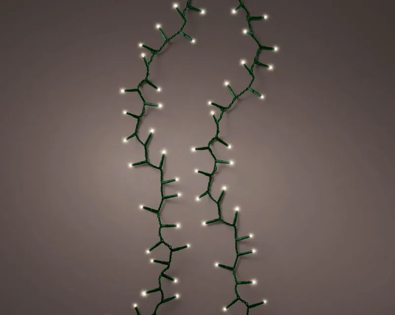 LED-Kompaktleuchten für den Außenbereich, grün/warmweiß, 450 cm, 220 LEDs