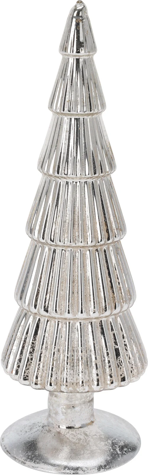 GLASBAUM D9 H25CM SILBER MERCURY 2 SORTEN