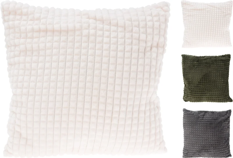 Kissen aus Polyester-Flanell, 45x45cm, 4 verschiedene Farben.