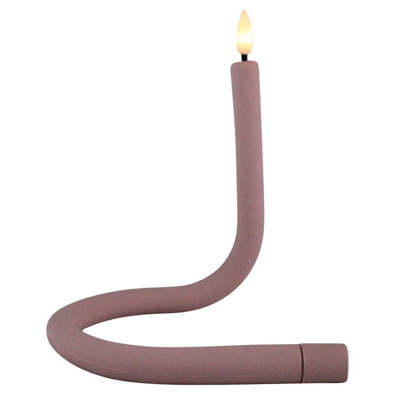 Kerze "Flex" rosa glatt Silikon 41cm 1xAAA exkl. Batterie