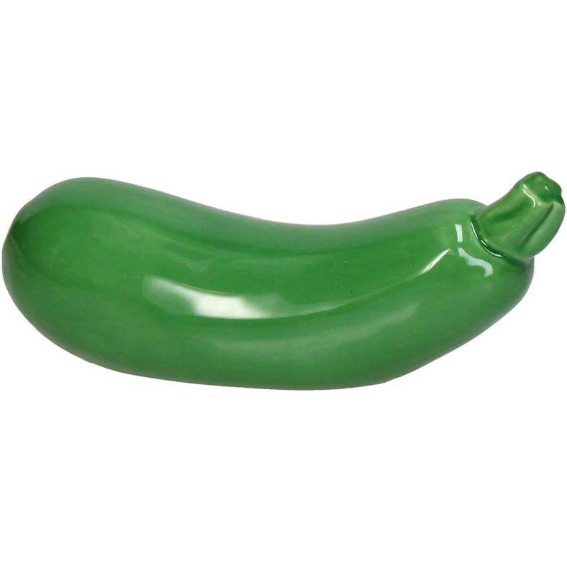 Ornament Zucchini Porzellan Grün 16,5x5,5x6,5cm