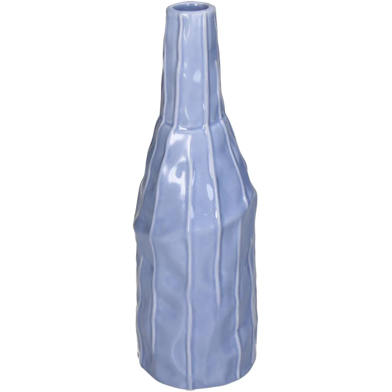 Vase Steingut Blau 8,7x8,7x26,4cm