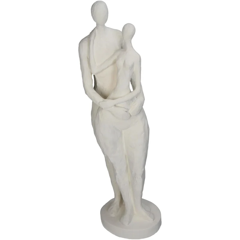 Ornament Paar Polyresin Weiß 13,7x14x47,5cm