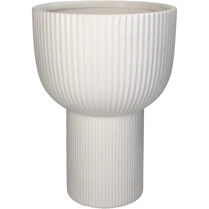 Planter Stripe Dolomite Weiß 19,2x19,2x27,2cm