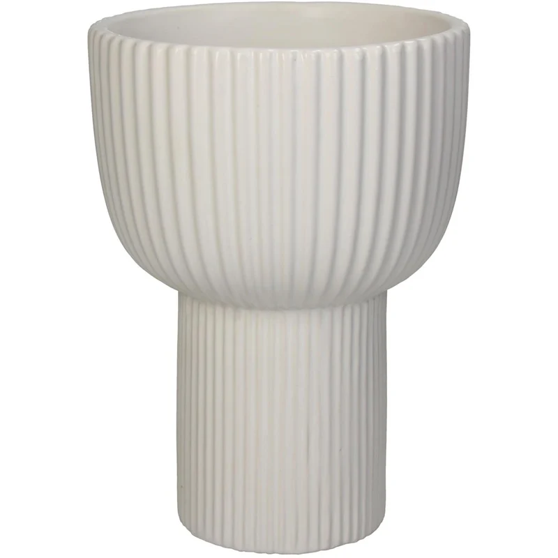 Planter Stripe Dolomite Weiß 13,5x13,5x19,5cm