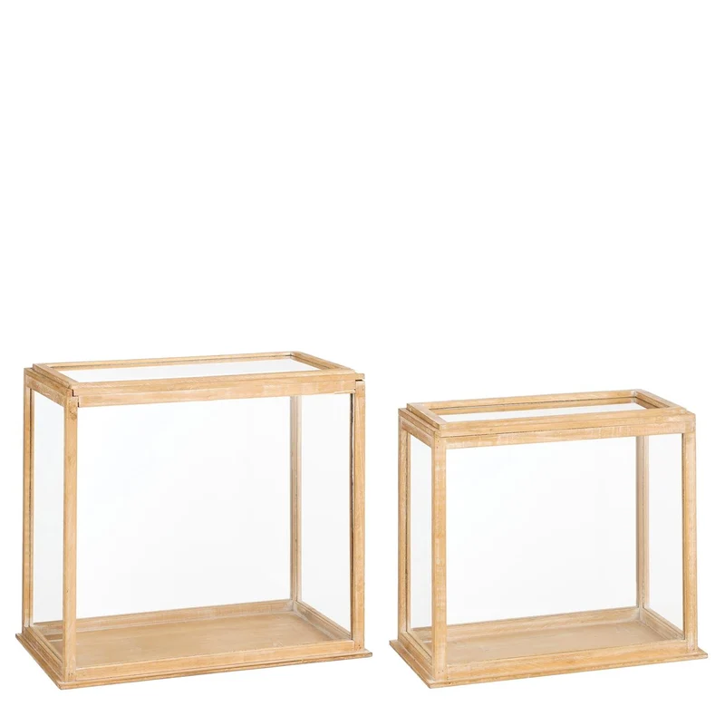 Schrank braun, 2er-Set, FSC 100% - L53 x B30 x H48 cm