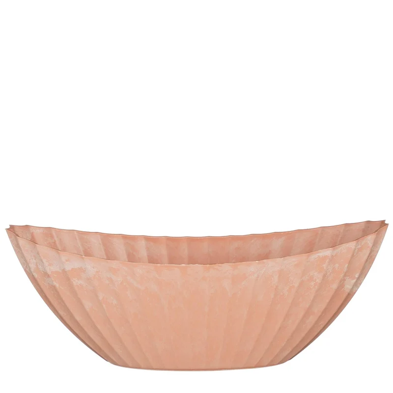Mila Dekoschale aus recyceltem Kunststoff, hellrosa - L36 x B15 x H14 cm