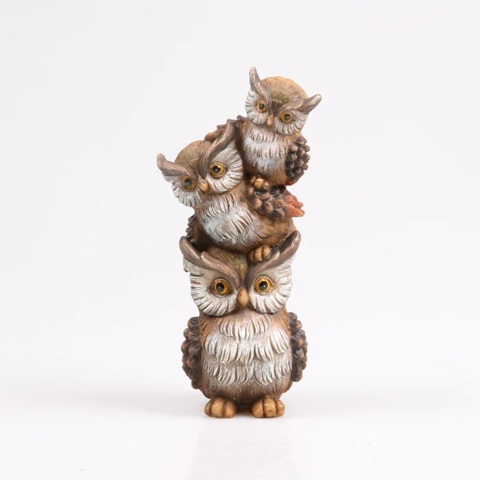 EULE 3 ÜBEREINANDER (HÖREN/SEHEN/SCHLUCKEN) 12X9X26CM POLY
