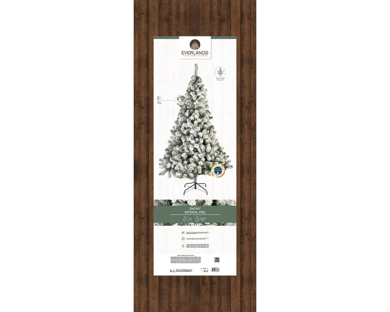 Kaiserlicher Tannenbaum schneeweiß/grün ø178 H300 cm