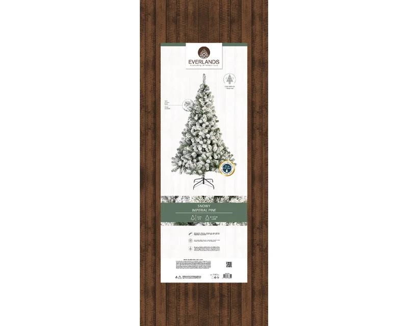 Kaiserlicher Tannenbaum schneeweiß/grün Durchmesser 147 H240 cm