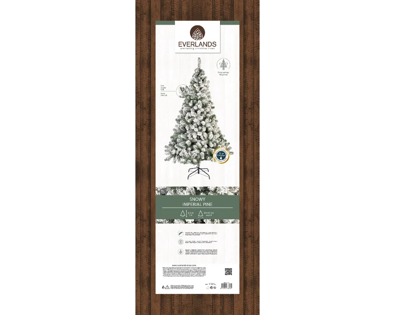Kaiserlicher Tannenbaum schneeweiß/grün Ø137 H210 cm