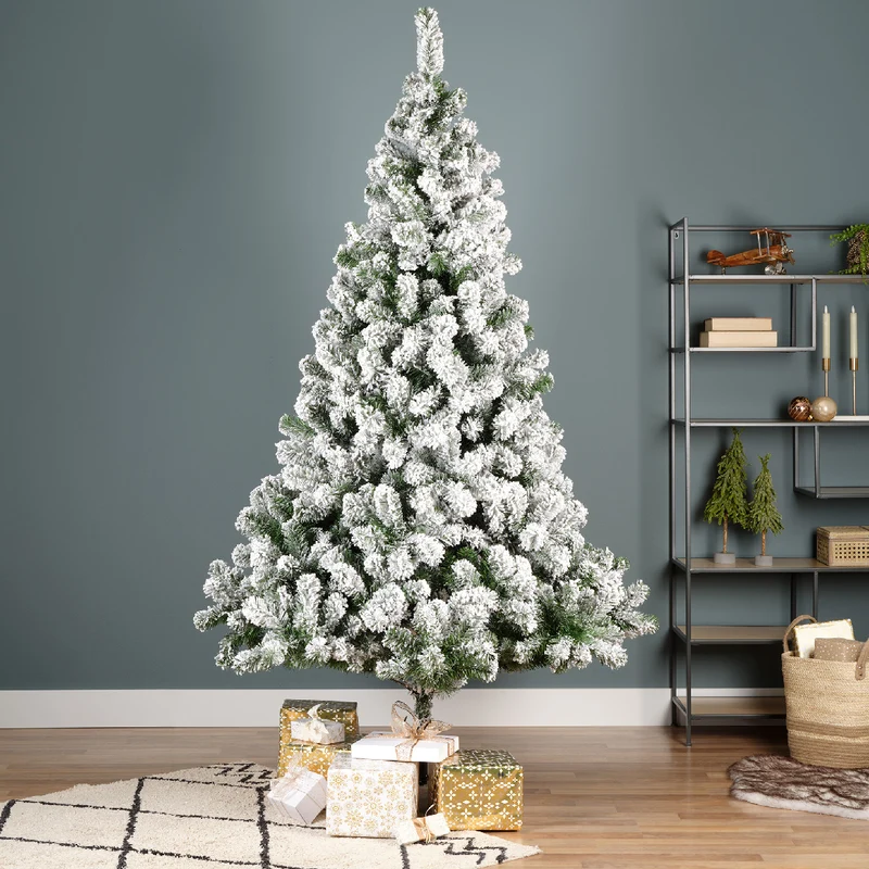 Kaiserlicher Tannenbaum schneeweiß/grün Ø117 H180 cm