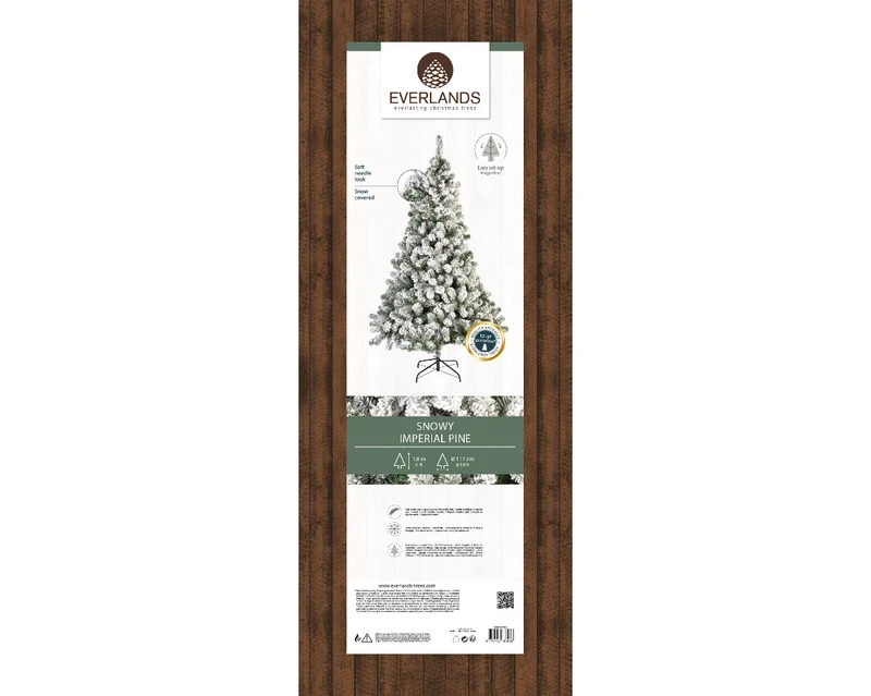Kaiserlicher Tannenbaum schneeweiß/grün Ø117 H180 cm