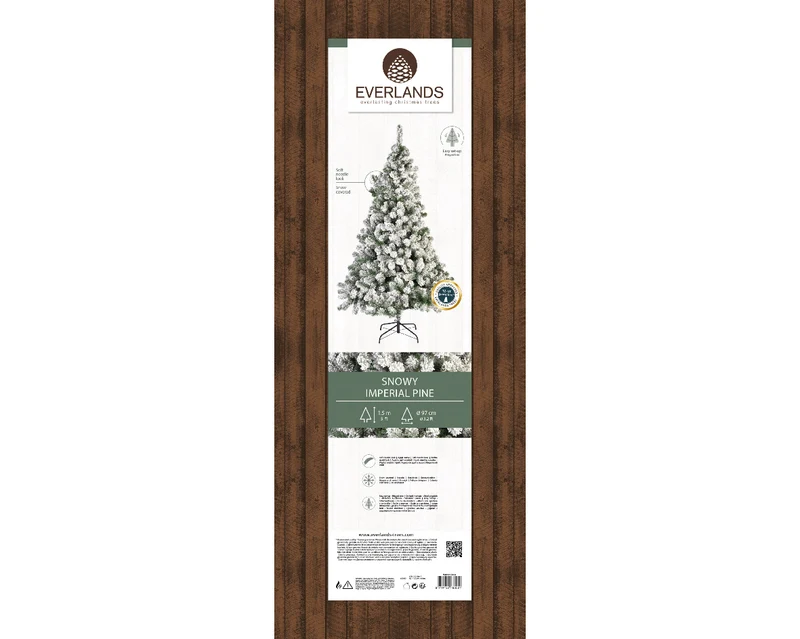 Kaiserlicher Tannenbaum schneeweiß/grün Ø97 H150 cm