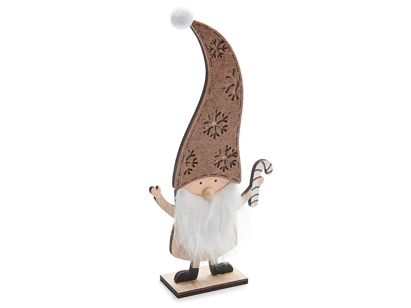 Holzgnom 'Nifi' 14x32cm braun