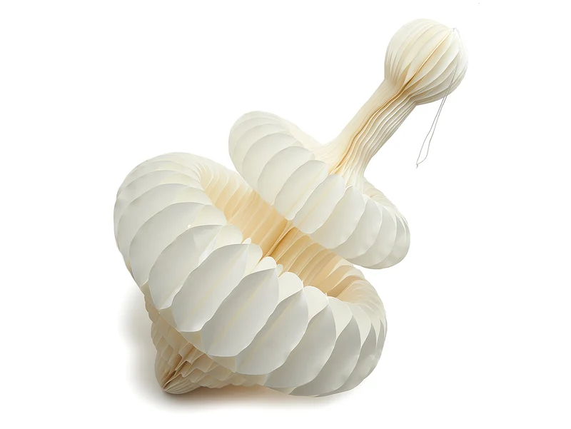 Papier-Kronleuchter-Anhänger Ø55x78cm creme