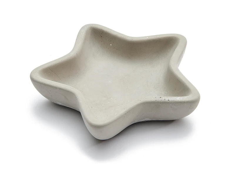 Sternförmige Zementschale, 15 cm