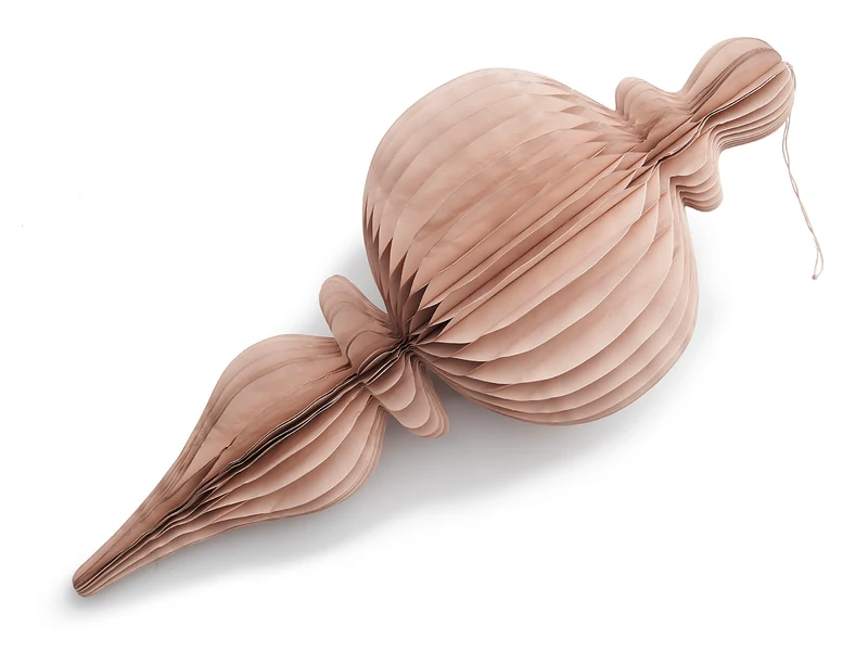 Papierornament-Anhänger Ø35x78cm, Nude-Rosa